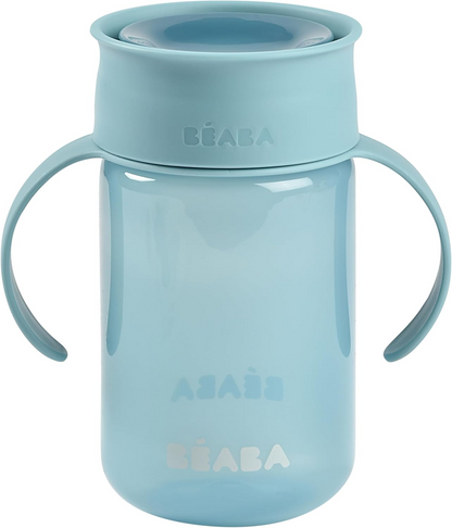 Niebieski kubek BEABA Training Cup z uchwytami