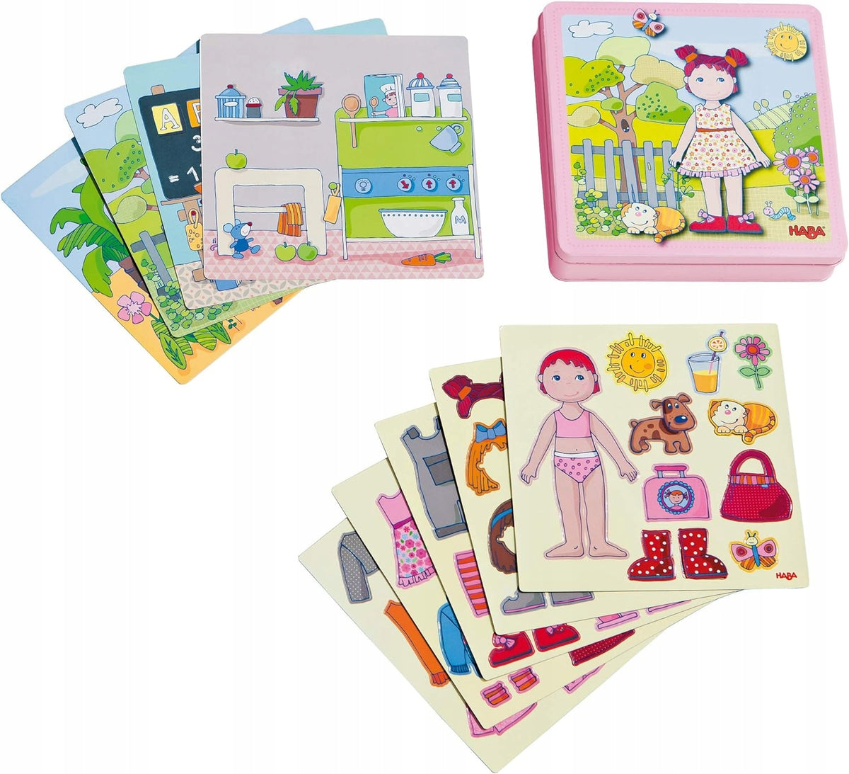 HABA magnetic puzzle Dress Lilli 4 backgrounds 54 magnets