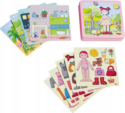 HABA magnetic puzzle Dress Lilli 4 backgrounds 54 magnets