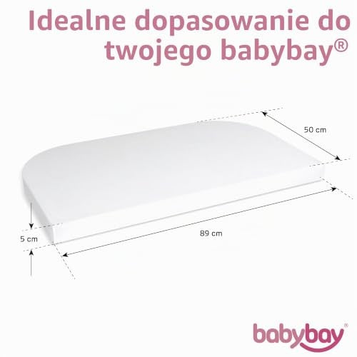 BABYBAY Deluxe Organic drap-housse 89x50 cm blanc