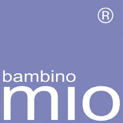 BAMBINO MIO wkłady pieluchy tetrowe wielorazowe x3 – logo marki na fioletowym tle