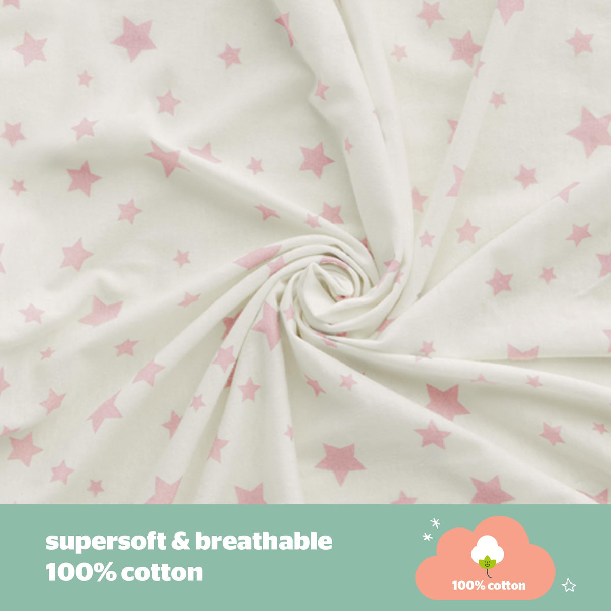 ITALBABY 3-teiliges Bettwäsche-Set 60x130 / 40x60 / 115x173 – Produktfoto 2