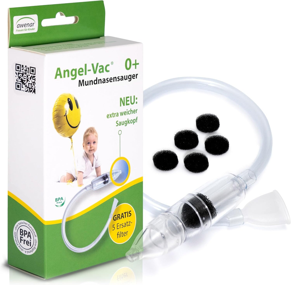 ANGEL-VAC aspirator manualny do nosa + 5 filtrów