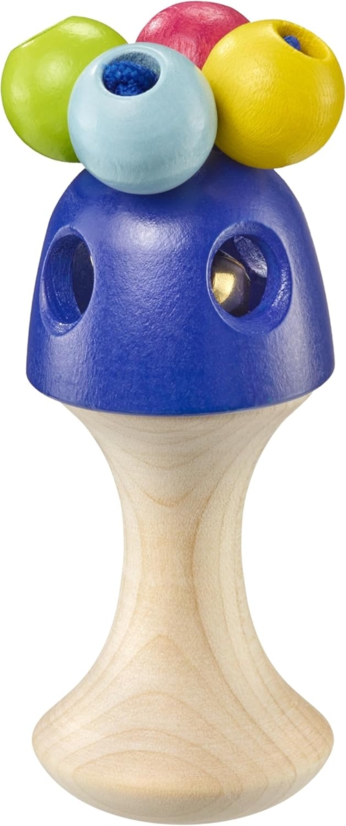 SELECTA Girali Colori hochet en bois avec clochettes 4,5 x 11 cm