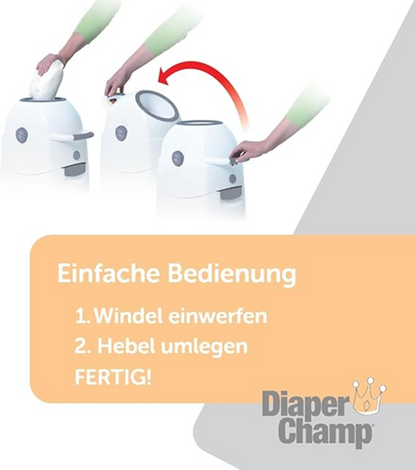 DIAPER CHAMP kosz na pieluchy NA WORKI NA ŚMIECI +/-50 pieluch