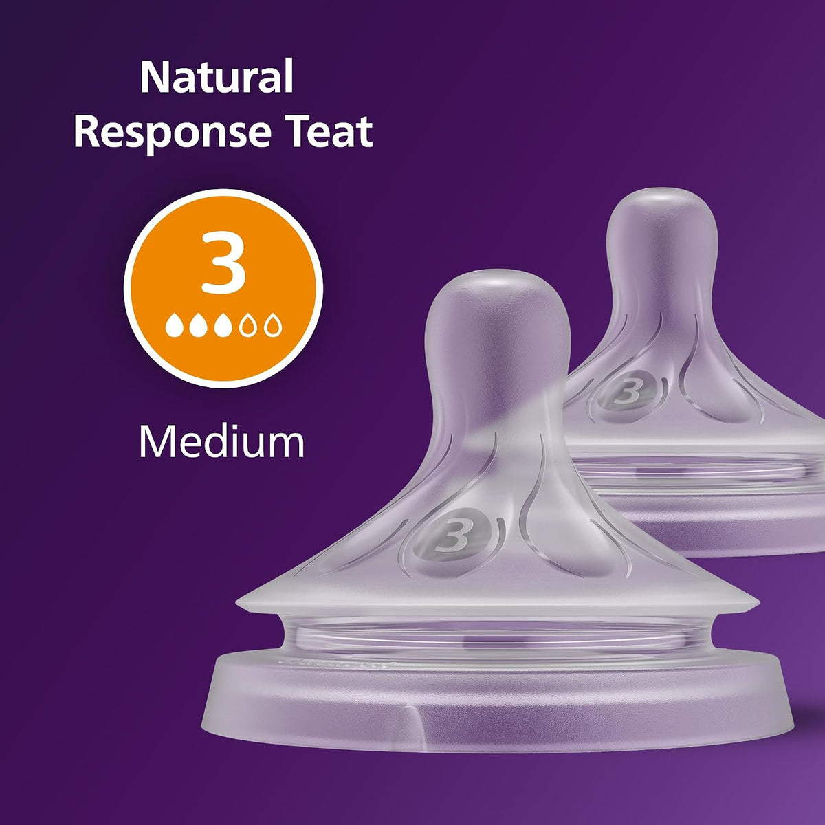 Philips Avent Natural Response tétine de biberon (3) 1m+ x2