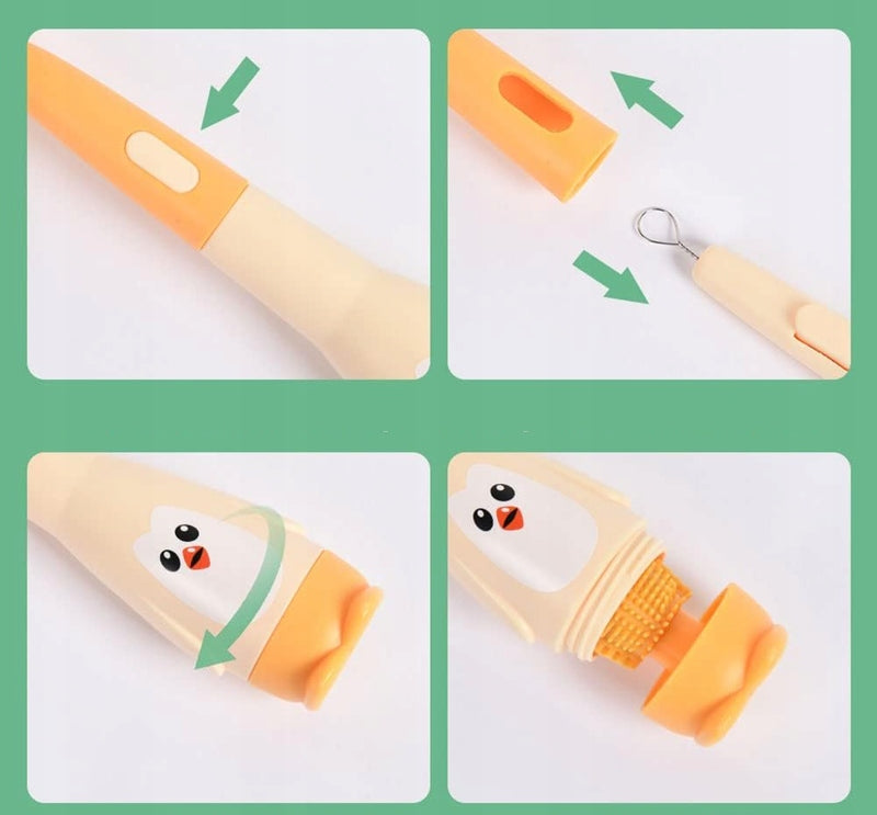 VICLOON 3en1 brosses en silicone pour le nettoyage des biberons, tétines et pailles 28cm