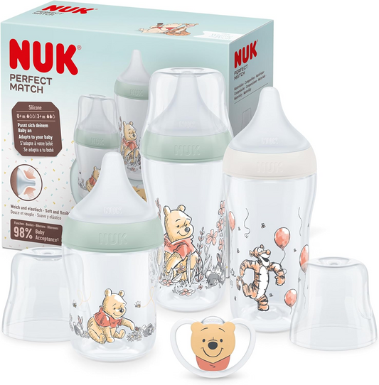 NUK Perfect Match startset med flaska + napp Winnie The Pooh