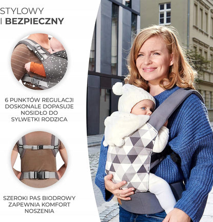 KINDERKRAFT NINO CONFETTI marsupiu ergonomic pentru bebeluși