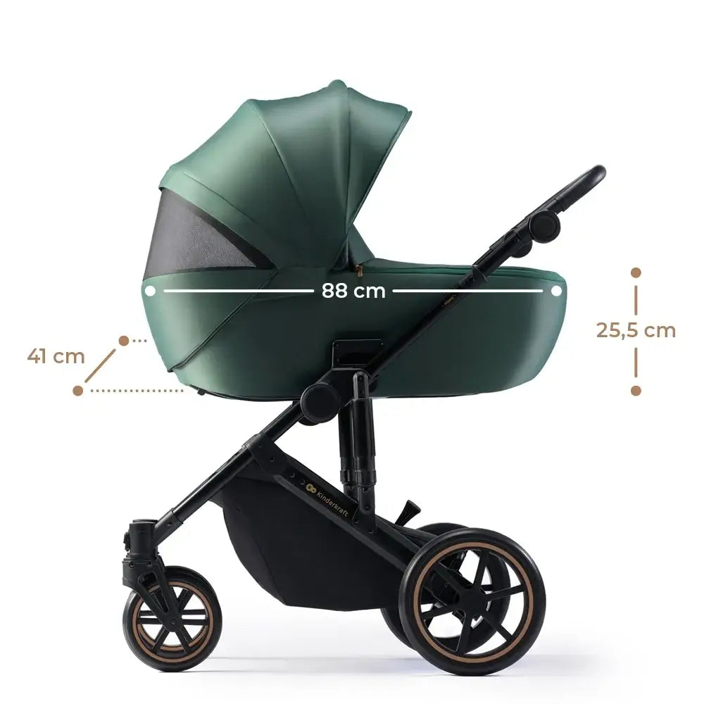 KINDERKRAFT PRIME2 PRO 3w1 wózek wielofunkcyjny do 22kg + fotelik MINK PRO – SHADOW GREY – zdjęcie 6