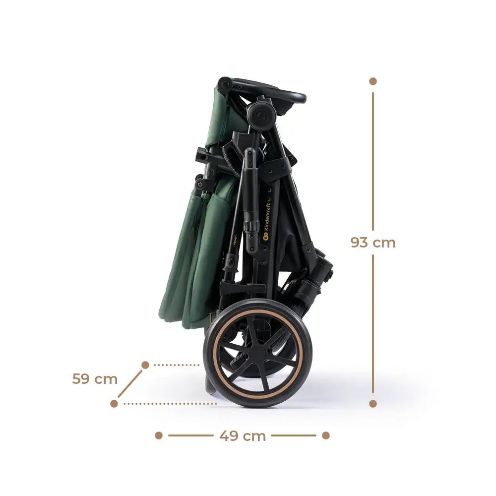 KINDERKRAFT PRIME2 PRO 3w1 wózek wielofunkcyjny do 22kg + fotelik MINK PRO – SHADOW GREY – zdjęcie 5