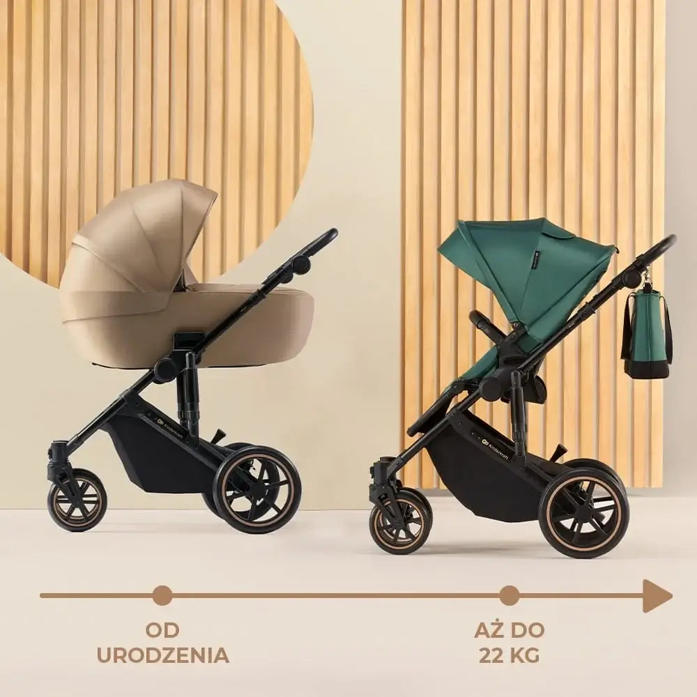 KINDERKRAFT PRIME2 PRO 3w1 wózek wielofunkcyjny do 22kg + fotelik MINK PRO – SHADOW GREY – zdjęcie 8