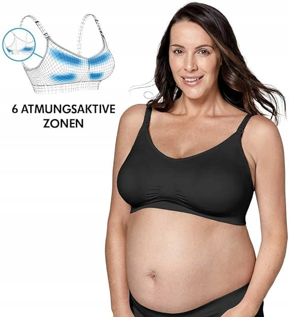 MEDELA KEEP COOL ULTRA biustonosz do karmienia bezszwowy M – czarny rozmiar M – zdjęcie 2