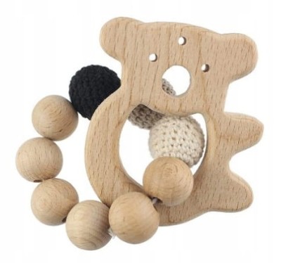 Anneau de dentition en bois koala