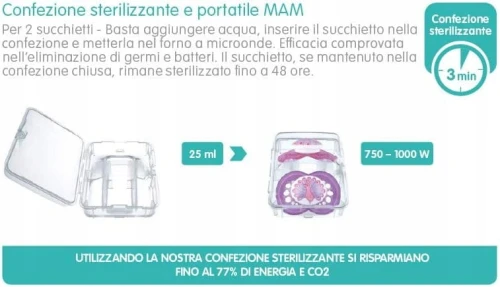 MAM AIR sucette apaisante x2 2-6mois + boîte