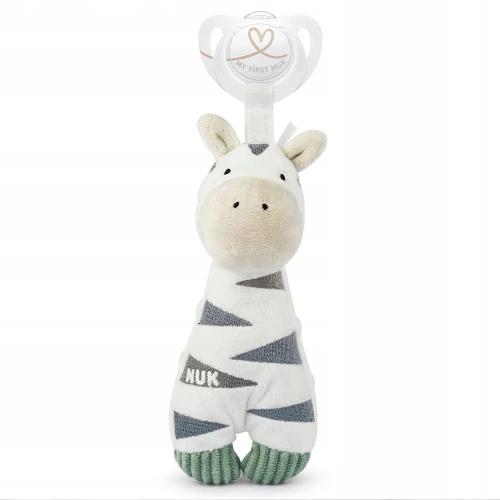 NUK Little Friend sucette apaisante avec doudou ZÈBRE 0-6 m