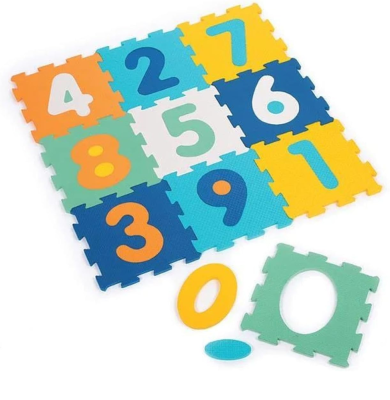 LUDI tapis pliable puzzle 2-en-1 chiffres 90x90