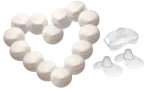 MOM'S PADS coussinets d'allaitement en bambou x14 + sac de lavage, trousse de toilette