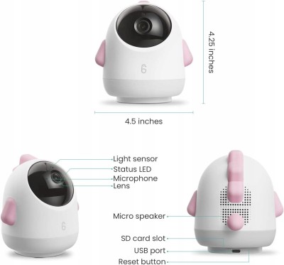 SIMSHINE Baby Pro caméra 2K FHD 360° babyphone électronique iOS Android + support