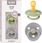 BIBS COLOUR sucettes apaisantes 2pack caoutchouc 6mois+