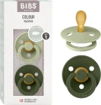 BIBS COLOUR sucettes apaisantes 2-pack caoutchouc 0-6 mois SYMÉTRIQUES