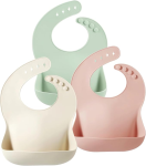 PANDAEAR bavoir en silicone avec poche x3 6mois+