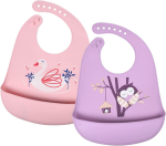 VICLOON bavoir en silicone avec poche x2 6mois+