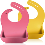 VICLOON bavoir en silicone avec poche x2 6mois+