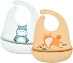 VICLOON bavoir en silicone avec poche x2 6mois+