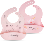 VICLOON bavoir en silicone avec poche x2 6mois+
