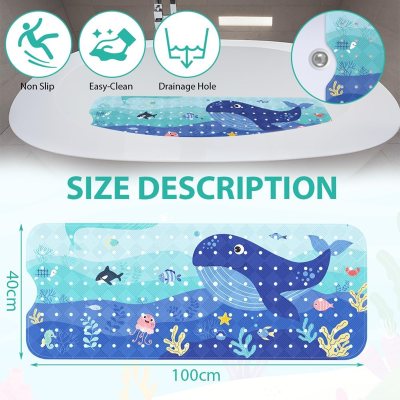 AOLSO tapis de bain antidérapant 100x40
