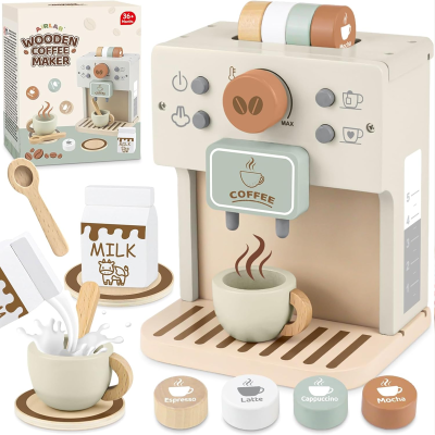 AIRLAB ensemble en bois avec machine à café 12 pièces