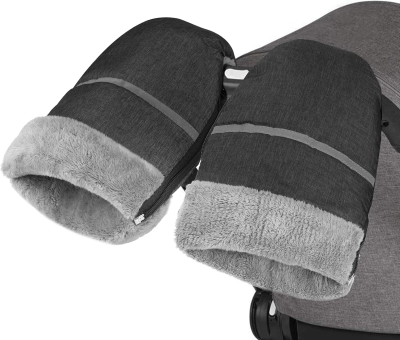 MUFKI moufles polaires pour poussette imperméables RÉFLÉCHISSANTES
