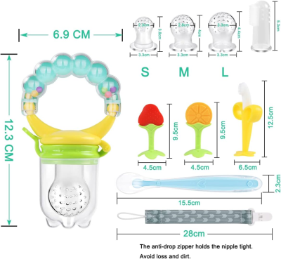 VICLOON anneau de dentition distributeur de fruits set 15 pcs. anneaux de dentition cuillère AUTRES