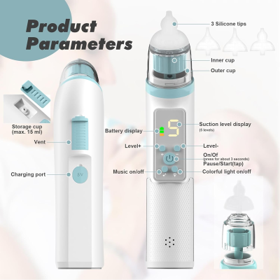 VIBINHO aspirateur nasal électrique avec mélodies et lumière