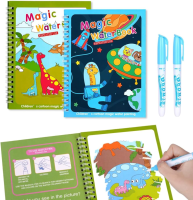 OSDUE livre de coloriage à l'eau avec 2 stylos