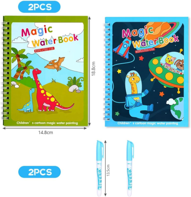 OSDUE livre de coloriage à l'eau avec 2 stylos