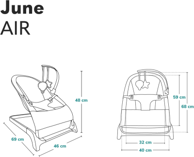 LIONELO JUNE AIR transat balancelle jusqu'à 9kg