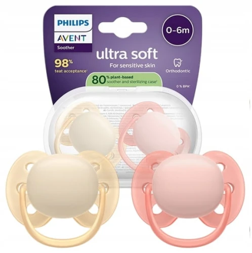 PHILIPS AVENT Ultra Soft sucettes x 2 0-6 mois