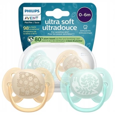 PHILIPS AVENT Ultra Soft sucettes x 2 0-6mois