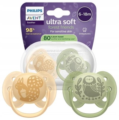 PHILIPS AVENT Ultra Soft Forest Friends sucettes x 2 6-18mois