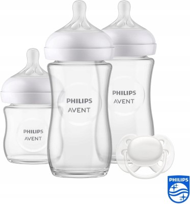 PHILIPS AVENT Natural Response lot de 3 biberons EN VERRE + tétine