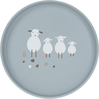 LASSIG Tiny Farmer assiette biocomposite 2 x 18 cm 6 m+ MOUTONS
