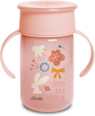 SUAVINEX Gobelet d’Apprentissage Tasse Anti-Fuite 360° 340 ml