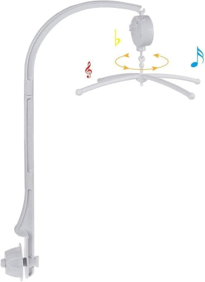 Support de mobile pour lit bébé avec boîte à musique