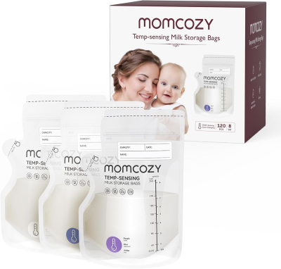 MOMCOZY Sacs de Conservation du Lait Maternel 120pcs 250ml INDICATEUR