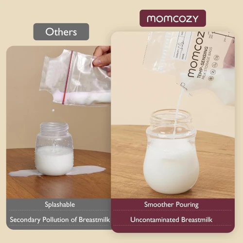 MOMCOZY Sacs de Conservation du Lait Maternel 120pcs 250ml INDICATEUR