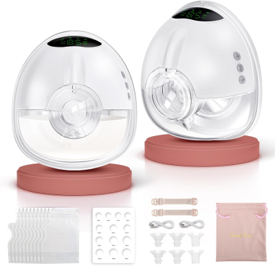 BAEMEE tire-lait double mains libres 4 modes sans BPA LED