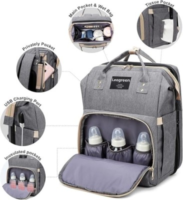LEOGREEN sac à dos à couches et accessoires + matelas à langer